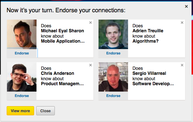 Добавить четырёх друзей - Linked in